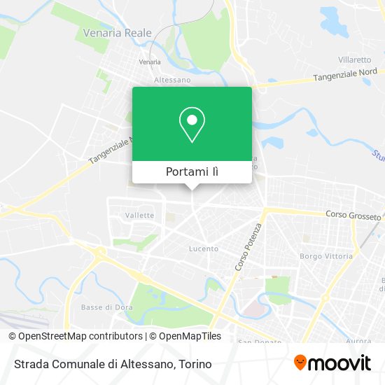 Mappa Strada Comunale di Altessano