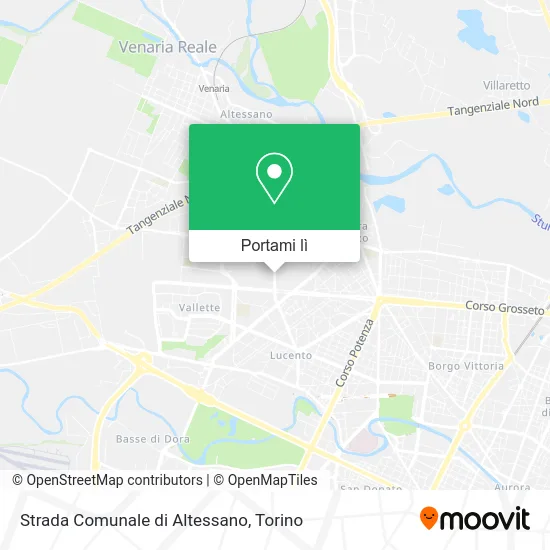 Mappa Strada Comunale di Altessano