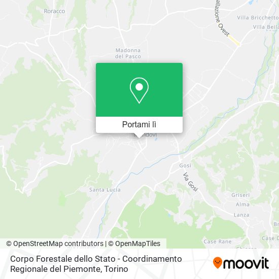 Mappa Corpo Forestale dello Stato - Coordinamento Regionale del Piemonte