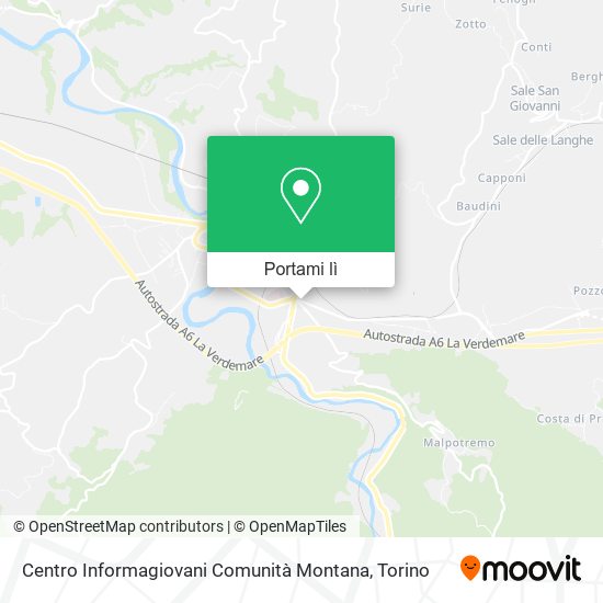 Mappa Centro Informagiovani Comunità Montana