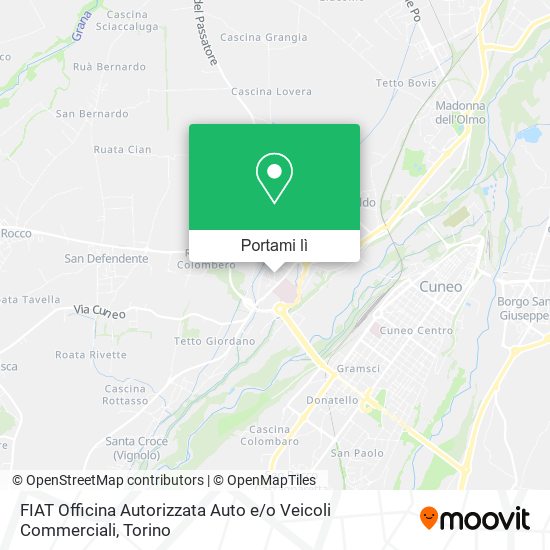 Mappa FIAT Officina Autorizzata Auto e / o Veicoli Commerciali