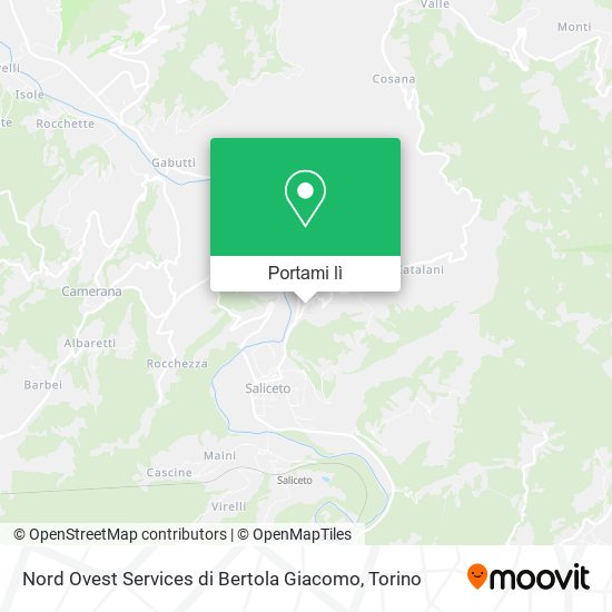 Mappa Nord Ovest Services di Bertola Giacomo