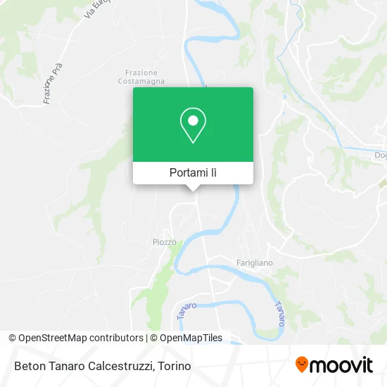 Mappa Beton Tanaro Calcestruzzi