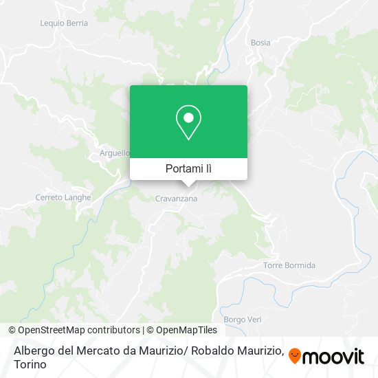 Mappa Albergo del Mercato da Maurizio/ Robaldo Maurizio