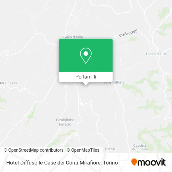 Mappa Hotel Diffuso le Case dei Conti Mirafiore