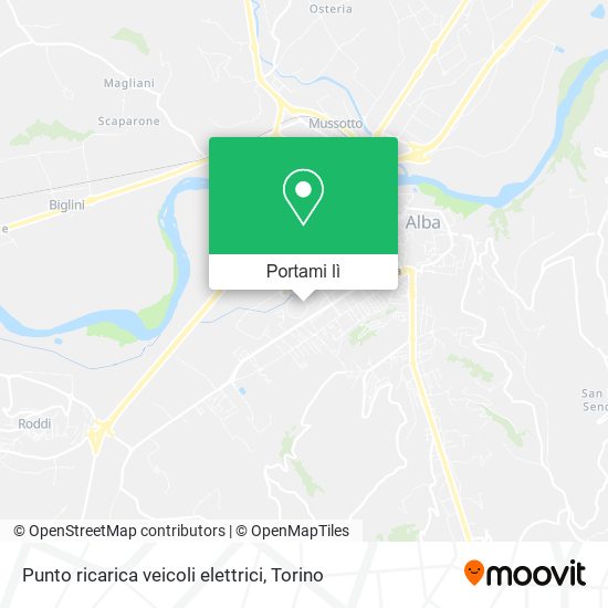 Mappa Punto ricarica veicoli elettrici