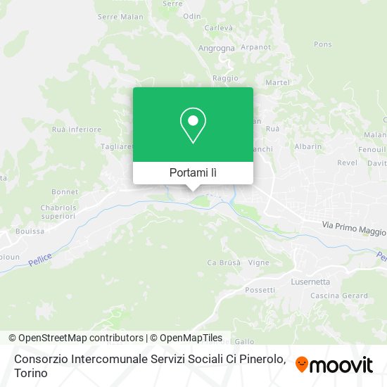 Mappa Consorzio Intercomunale Servizi Sociali Ci Pinerolo