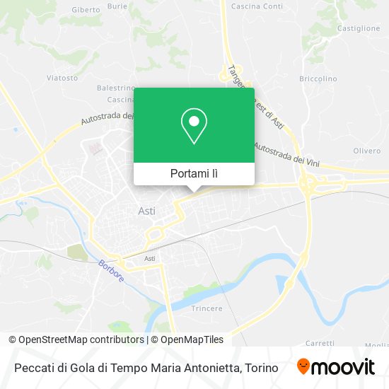 Mappa Peccati di Gola di Tempo Maria Antonietta