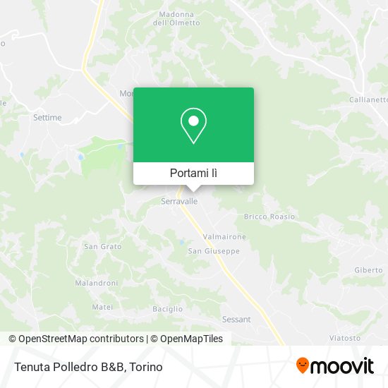 Mappa Tenuta Polledro B&B