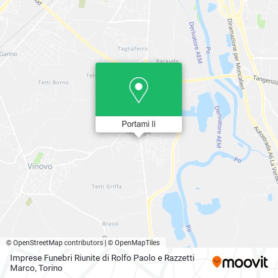 Mappa Imprese Funebri Riunite di Rolfo Paolo e Razzetti Marco