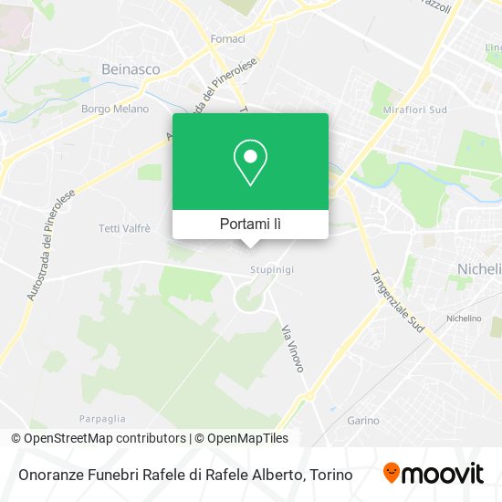 Mappa Onoranze Funebri Rafele di Rafele Alberto