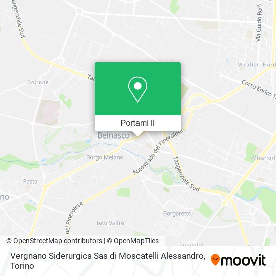 Mappa Vergnano Siderurgica Sas di Moscatelli Alessandro