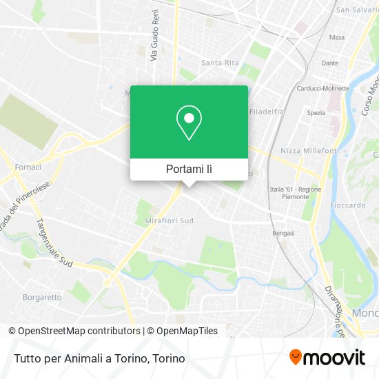 Mappa Tutto per Animali a Torino