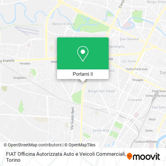 Mappa FIAT Officina Autorizzata Auto e Veicoli Commerciali