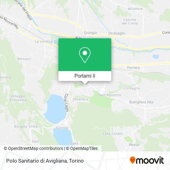 Mappa Polo Sanitario di Avigliana