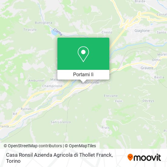 Mappa Casa Ronsil Azienda Agricola di Thollet Franck
