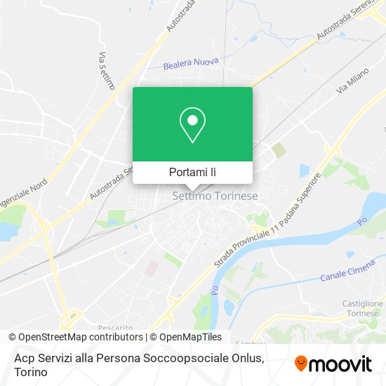 Mappa Acp Servizi alla Persona Soccoopsociale Onlus