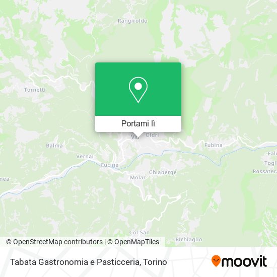 Mappa Tabata Gastronomia e Pasticceria