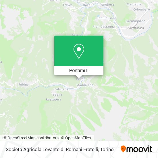 Mappa Società Agricola Levante di Romani Fratelli