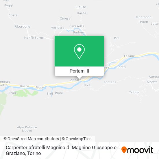 Mappa Carpenteriafratelli Magnino di Magnino Giuseppe e Graziano