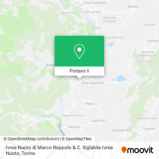 Mappa Ivrea Nuoto di Marco Roppolo & C. Siglabile Ivrea Nuoto