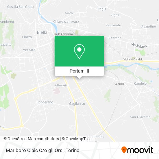 Mappa Marlboro Claic C/o gli Orsi