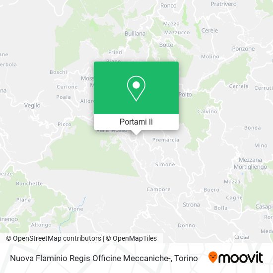 Mappa Nuova Flaminio Regis Officine Meccaniche-