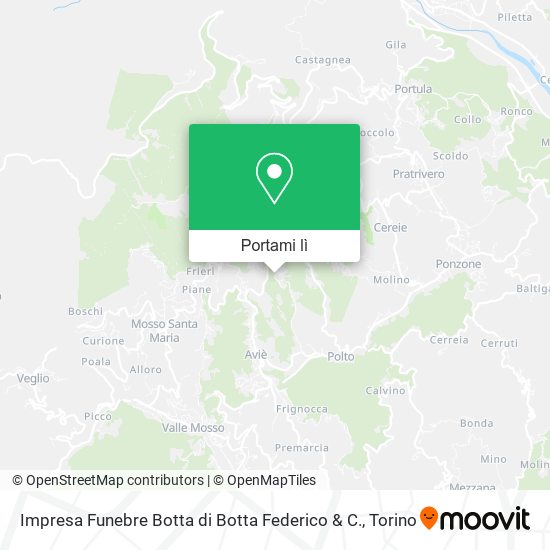 Mappa Impresa Funebre Botta di Botta Federico & C.