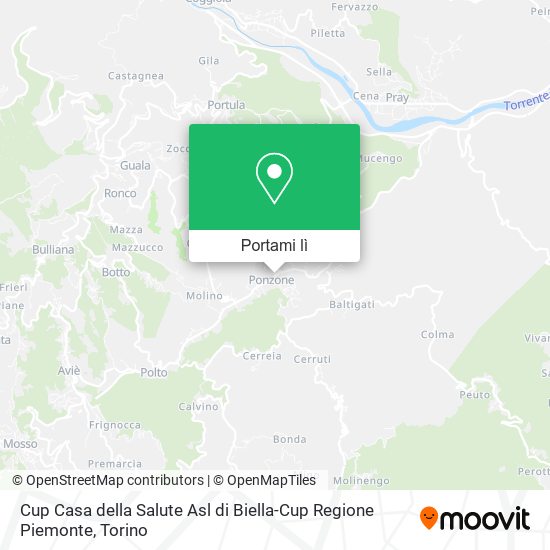 Mappa Cup Casa della Salute Asl di Biella-Cup Regione Piemonte