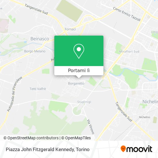 Mappa Piazza John Fitzgerald Kennedy