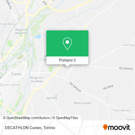 Mappa DECATHLON Cuneo
