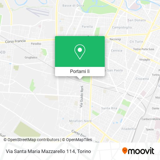 Mappa Via Santa Maria Mazzarello  114