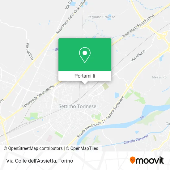 Mappa Via Colle dell'Assietta