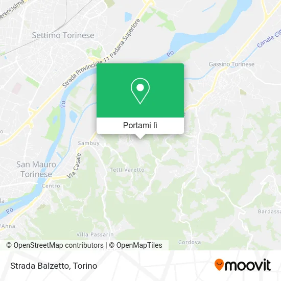 Mappa Strada Balzetto