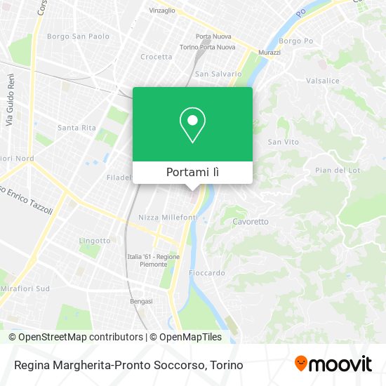 Mappa Regina Margherita-Pronto Soccorso