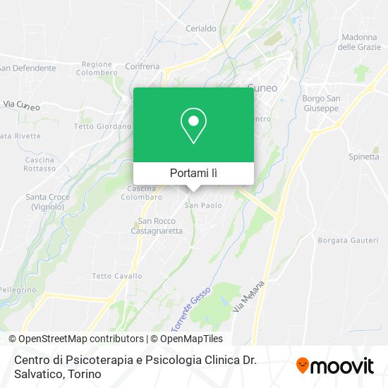 Mappa Centro di Psicoterapia e Psicologia Clinica Dr. Salvatico