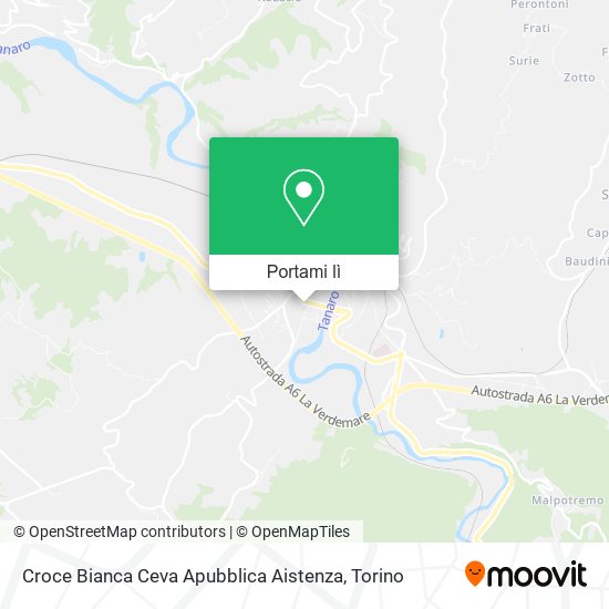 Mappa Croce Bianca Ceva Apubblica Aistenza