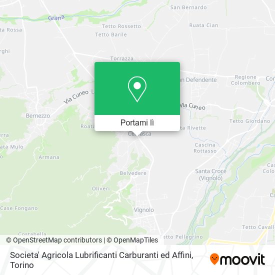 Mappa Societa' Agricola Lubrificanti Carburanti ed Affini