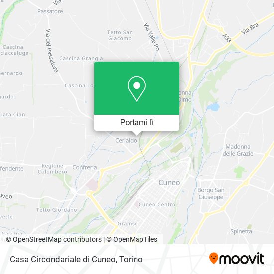 Mappa Casa Circondariale di Cuneo