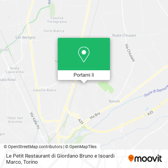 Mappa Le Petit Restaurant di Giordano Bruno e Isoardi Marco