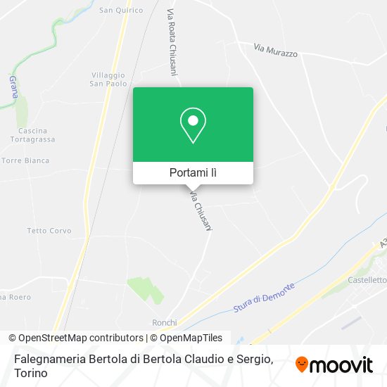 Mappa Falegnameria Bertola di Bertola Claudio e Sergio