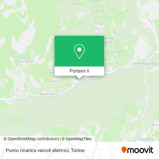 Mappa Punto ricarica veicoli elettrici