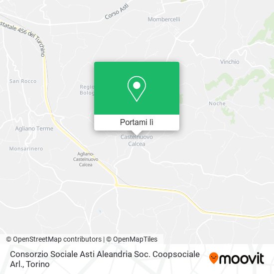 Mappa Consorzio Sociale Asti Aleandria Soc. Coopsociale Arl.