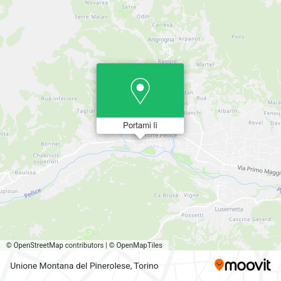 Mappa Unione Montana del Pinerolese