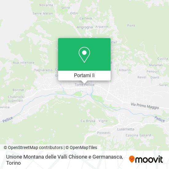Mappa Unione Montana delle Valli Chisone e Germanasca