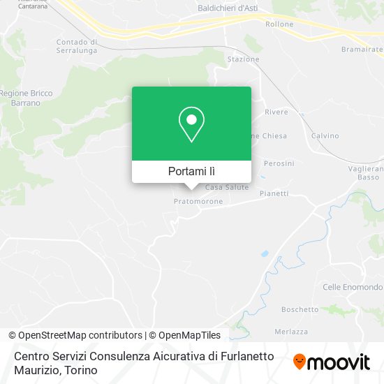 Mappa Centro Servizi Consulenza Aicurativa di Furlanetto Maurizio