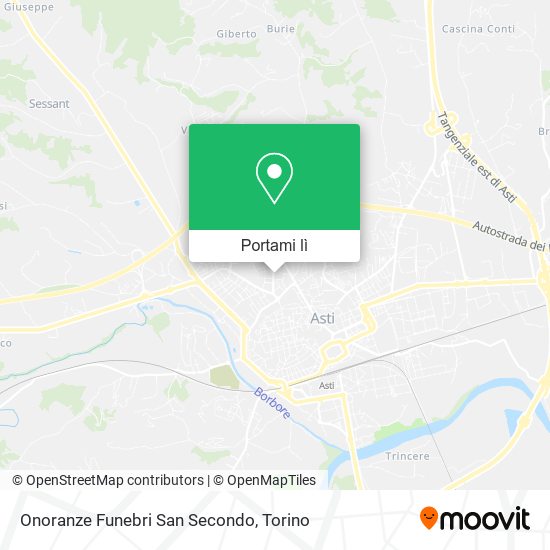 Mappa Onoranze Funebri San Secondo