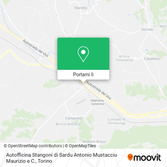 Mappa Autofficina Stangoni di Sardu Antonio Mustacciu Maurizio e C.