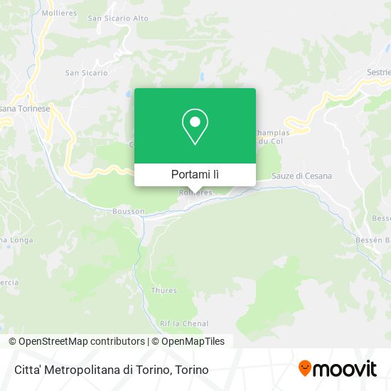 Mappa Citta' Metropolitana di Torino