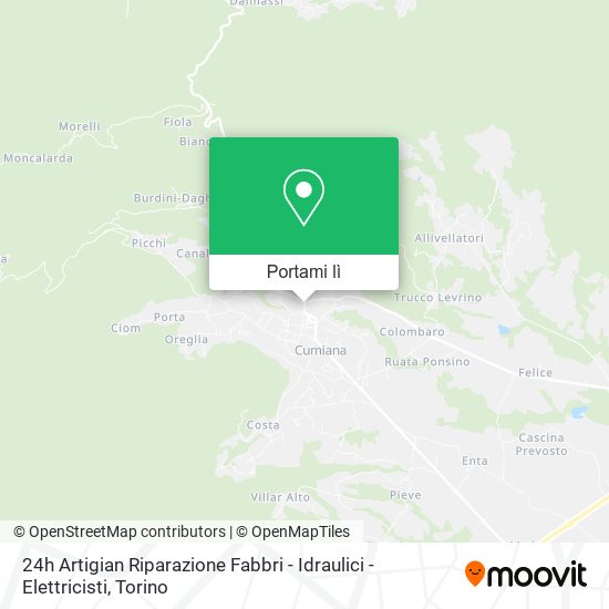 Mappa 24h Artigian Riparazione Fabbri - Idraulici - Elettricisti